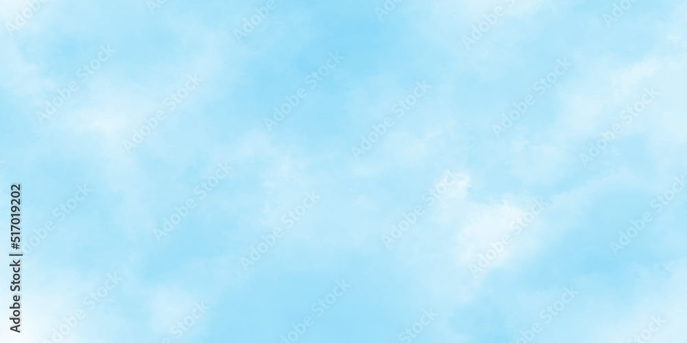 Morning fresh and clear view of natural blue sky with thick clouds, Beautiful bright blue paper texture, Stylist beautiful white clouds in natural bright morning sky.