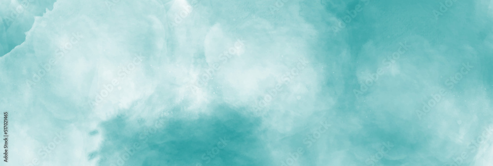 Fototapeta premium Blue watercolor vector background. Abstract hand paint splash stain backdrop banner. Abstract light blue watercolor for background.