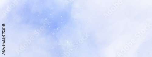 abstract blue and purple gradient watercolor background with brush stroke and clouds splashes. Grungy colorful background. Colorful watercolor background puffy clouds in bright colors of blue