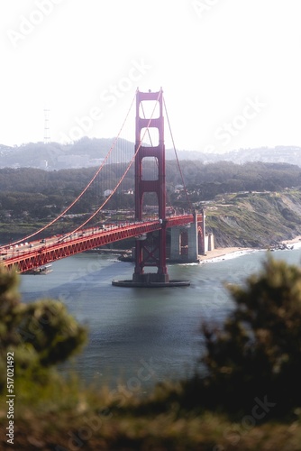 Photography View of the Golden Gate Bridge on a sunny morning