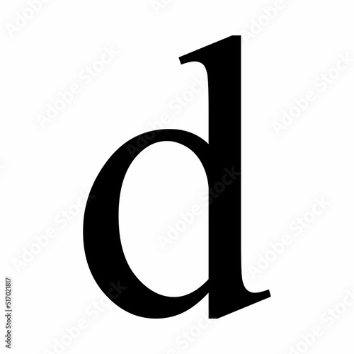 Latin d lowercase symbol