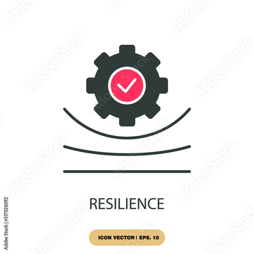 resilience icons  symbol vector elements for infographic web