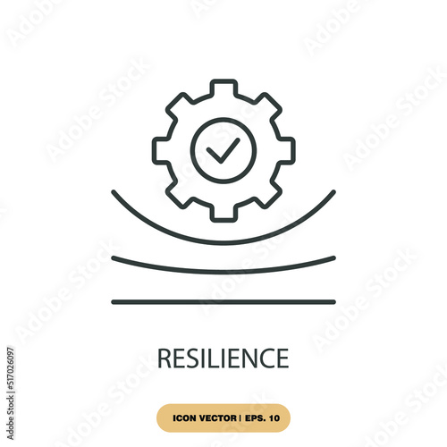 resilience icons  symbol vector elements for infographic web