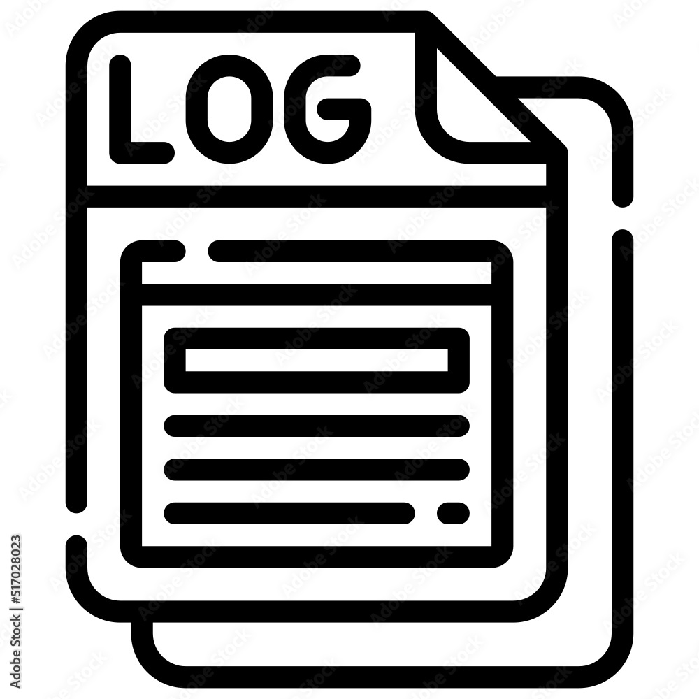LOG line icon,linear,outline,graphic,illustration LOG line icon,linear,outline,graphic,illustration