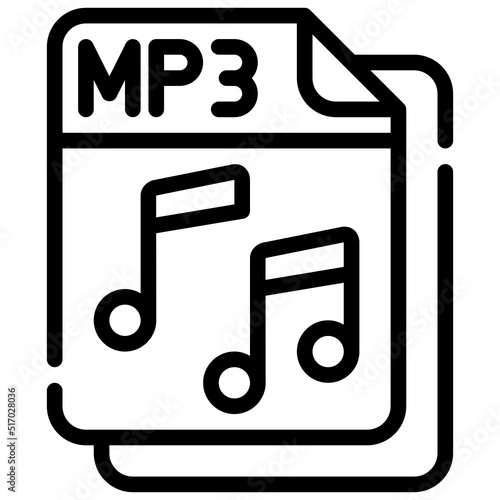 MP3 line icon,linear,outline,graphic,illustration