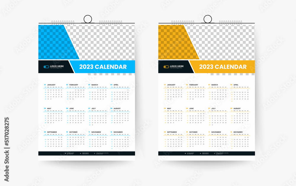 2023 One Page Wall Calendar Design Template Modern 12 Month One Page 2023-one-page-wall-calendar-design-template-modern-12-month-one-page