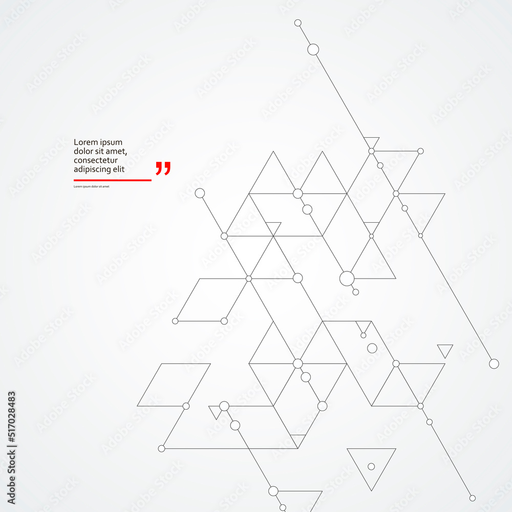 Abstract background with connect triangles and dots. Vector design Abstract background with connect triangles and dots. Vector design