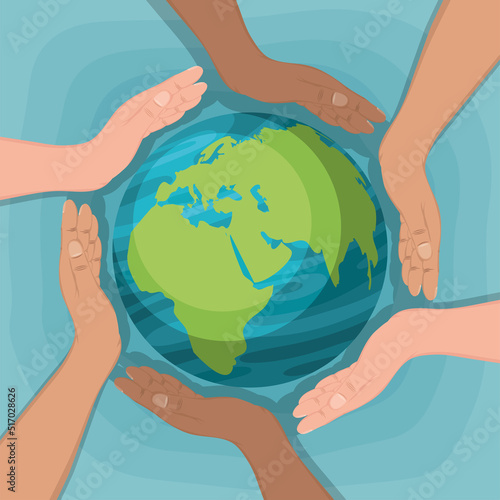 diversity hands around the world