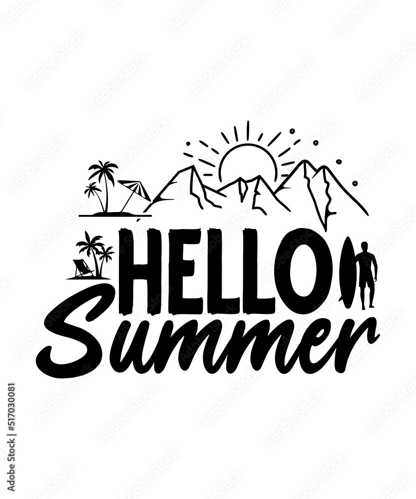 Vetor de Summer Beach Bundle SVG, Beach Svg Bundle, Summertime, Funny ...