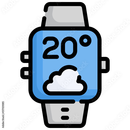 SMARTWATCH filled outline icon,linear,outline,graphic,illustration photo