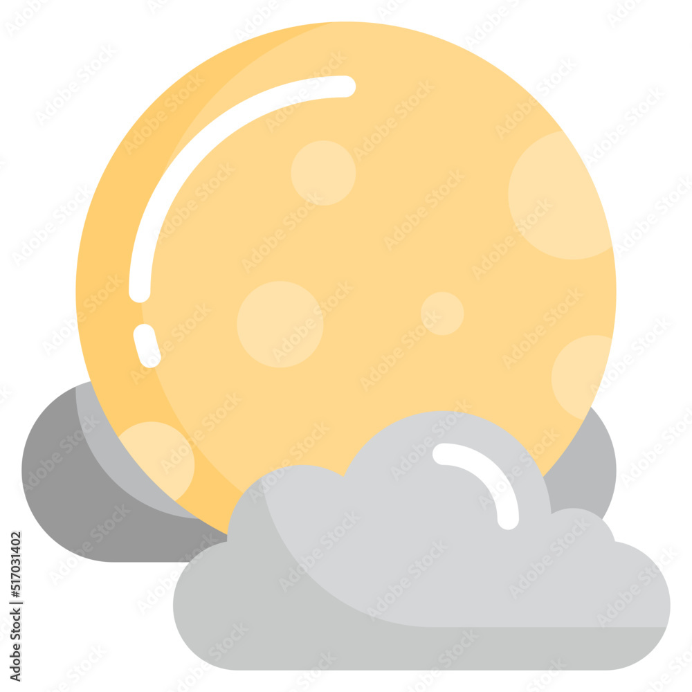 FULLMOON flat icon,linear,outline,graphic,illustration FULLMOON flat icon,linear,outline,graphic,illustration