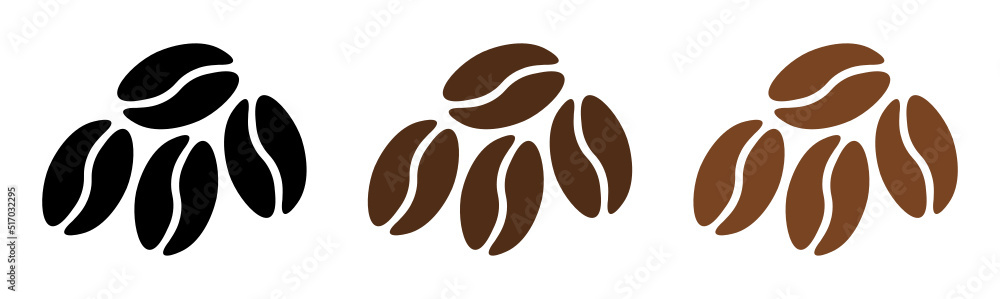 Naklejka premium ziarna kawy ikona