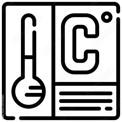 CELSIUS line icon,linear,outline,graphic,illustration