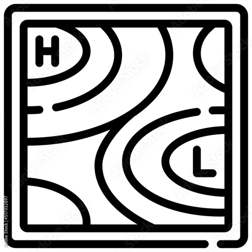 ISOBAR line icon,linear,outline,graphic,illustration