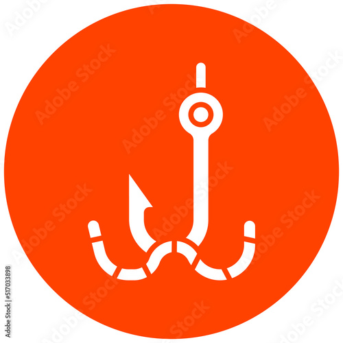 Bait Fishing Icon Style