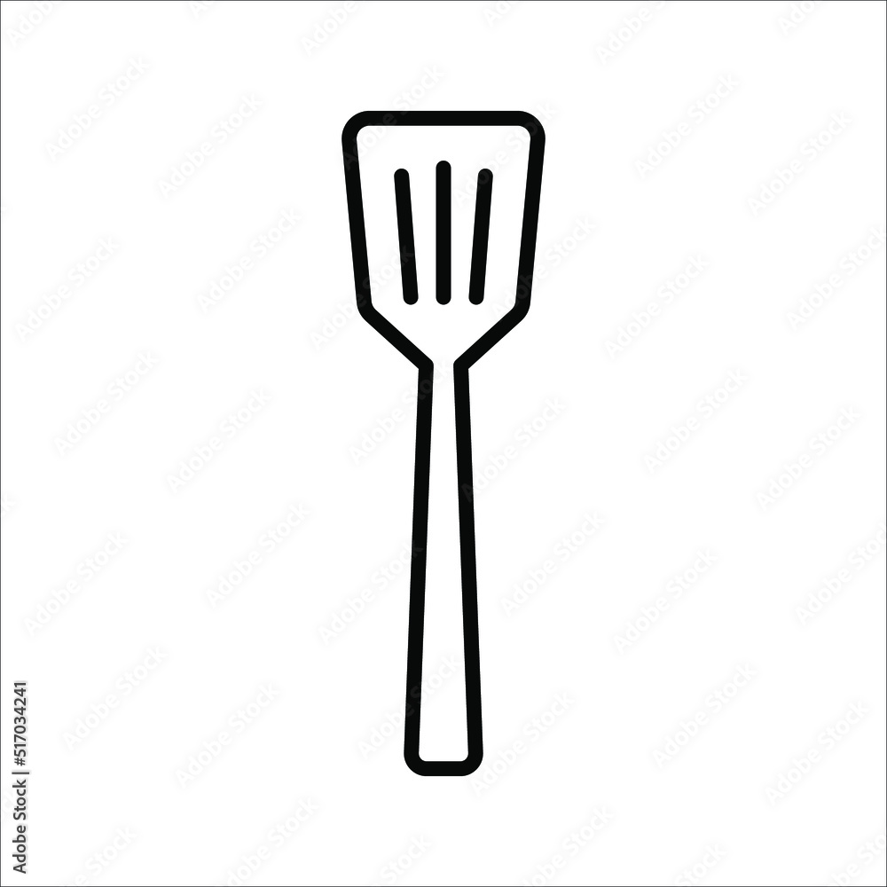 Kitchen spatula icon. Vector concept illustration for design on white background. color editable Kitchen spatula icon. Vector concept illustration for design on white background. color editable
