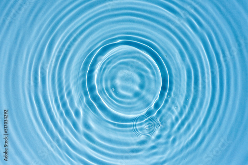 Abstract background  blue water texture with round ripples  close up