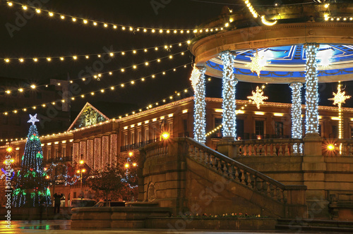 Christmas in the Plaza del Castillo. Pamplona, ​​Navarre