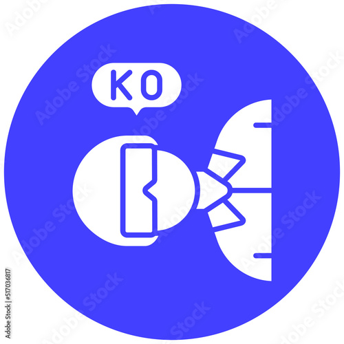 Knocked Out Icon Style