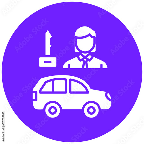 Car Saleswoman Icon Style