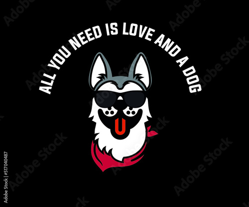 Dog my best friend, i love my dog. Cartoon line pattern. Dogs or cats footprint, Funny vector dog quote signs. Lovers silhouette. Animals day Funny footsteps or steps. Pet paw step slogans.
