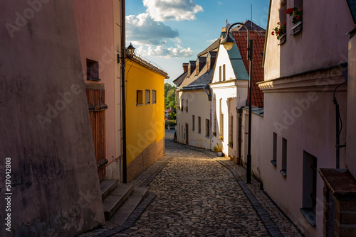 Canvastavla Street in the city of Tabor. South Bohemia