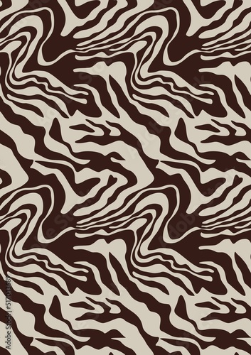 Zebra skin texture seamless pattern, vector modern print. Fashion design.