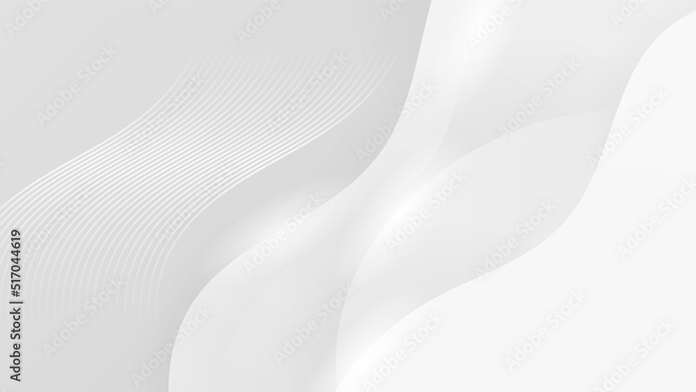 Fototapeta premium Abstract background with modern trendy white grey gradient for presentation design, flyer, social media cover, web banner, tech banner