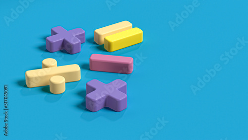 Foto Sign of addition, subtraction, multiplication and division