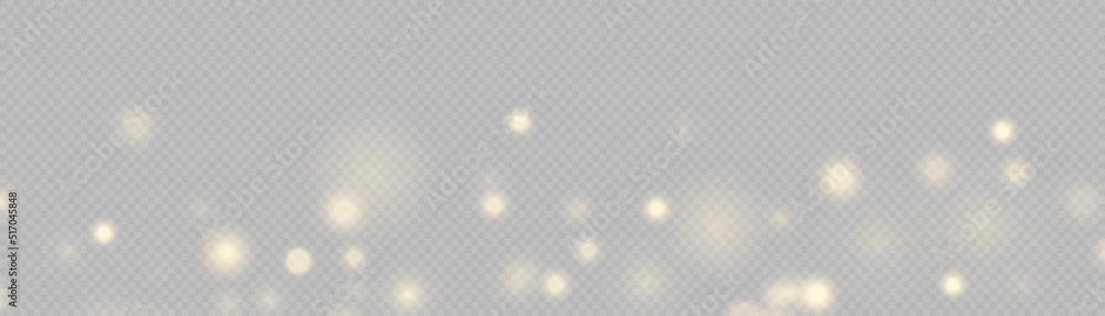 Blur sparks, golden dust, blurred lights bokeh