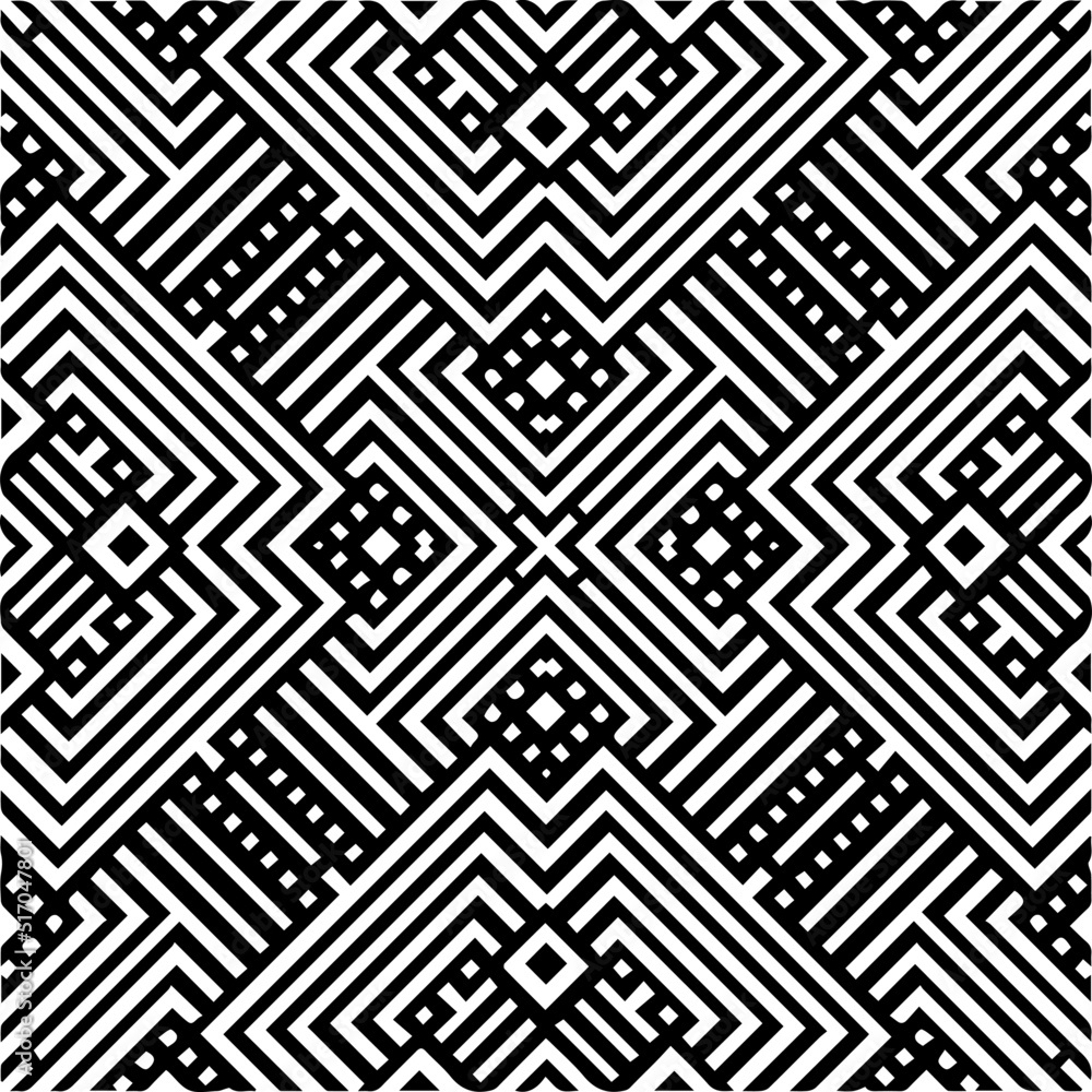 

Abstract background with black and white pattern. Unique geometric vector swatch. Perfect for site backdrop, wrapping paper, wallpaper, textile and surface design. 