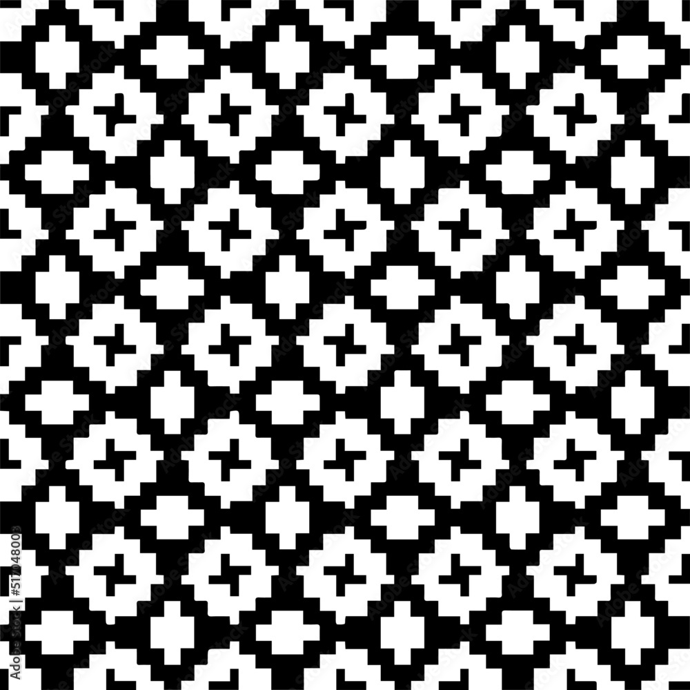 
Abstract background with black and white pattern. Unique geometric vector swatch. Perfect for site backdrop, wrapping paper, wallpaper, textile and surface design. 