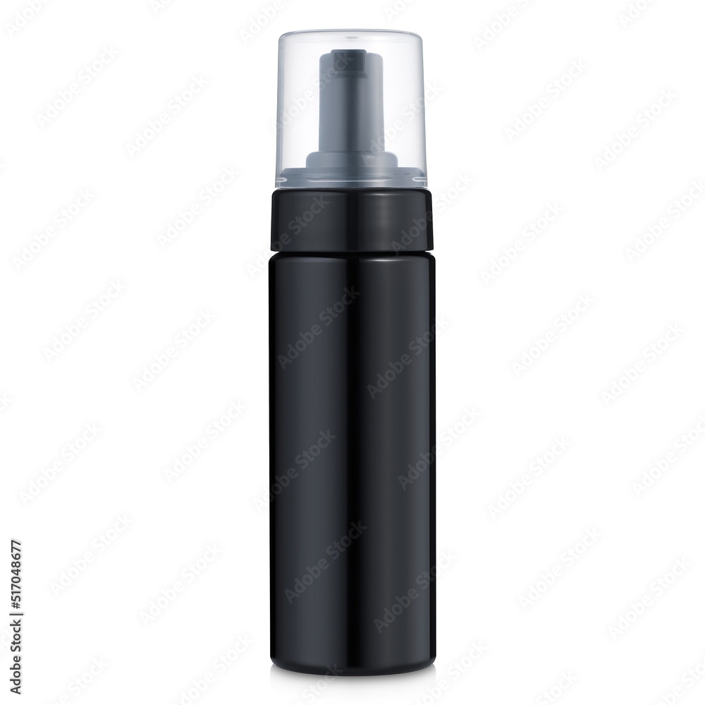 Container for cosmetic products with a dispenser, on a white background Container for cosmetic products with a dispenser, on a white background