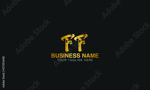 FF initial logo | initial based abstract modern minimal creative logo, vector template image. luxury logotype logo, real estate homie logo. typography logo. initials logo.