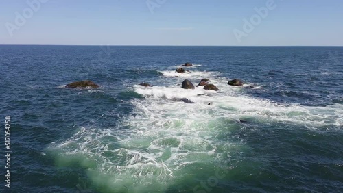 Wallpaper Mural Aerial view of a stone ledge in the Black Sea under a clear sky on a sunny day Torontodigital.ca