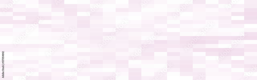 Abstract white and pink gradient rectangles mosaic banner background. Vector illustration.