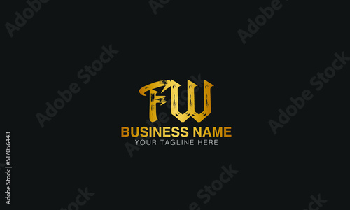 FW initial logo | initial based abstract modern minimal creative logo, vector template image. luxury logotype logo, real estate homie logo. typography logo. initials logo.