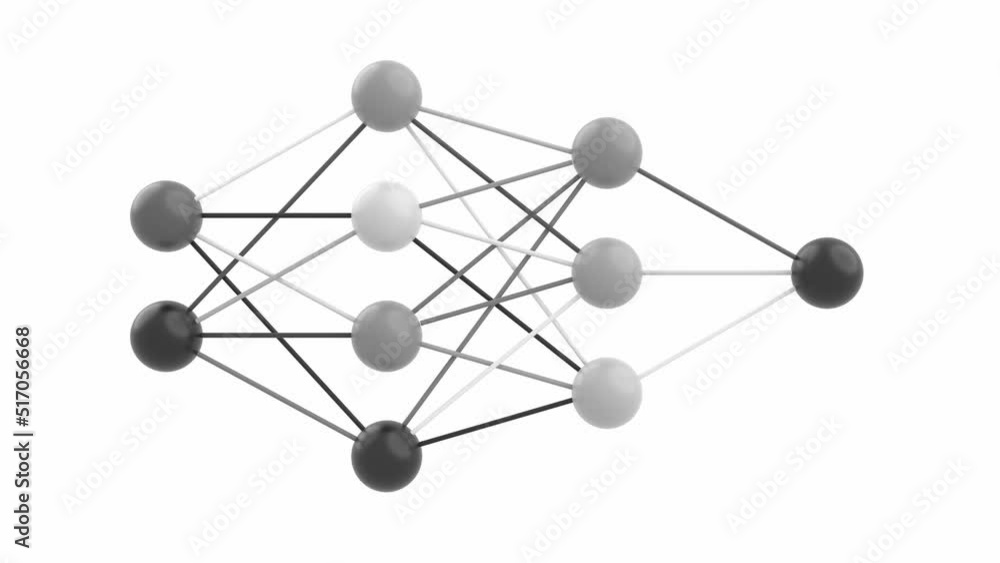 artificial neural network, 3d representation of a computer neuron system, can be used to represent machine learning, ai mind or network programming artificial neural network, 3d representation of a computer neuron system, can be used to represent machine learning, ai mind or network programming