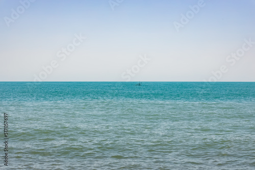 Fototapeta Naklejka Na Ścianę i Meble -  a blue-blue sea against a blue sky. Sochi 2022 Anchor Slot