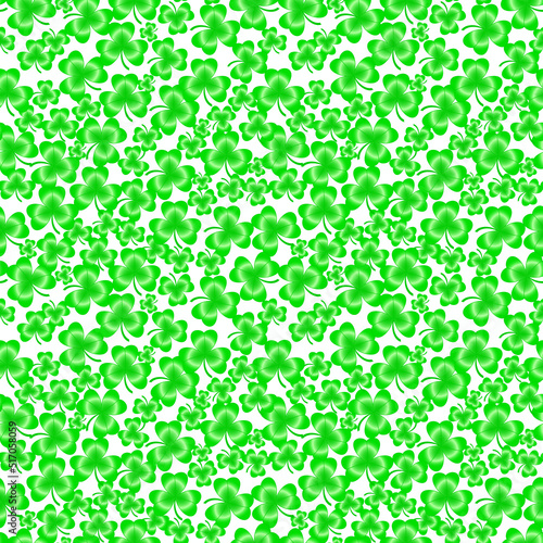 Clover leaf vector pattern image of St. Patrick's day