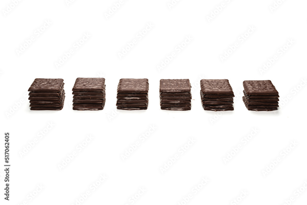 Dark chocolate candies isolated on white background. Dark chocolate candies isolated on white background.