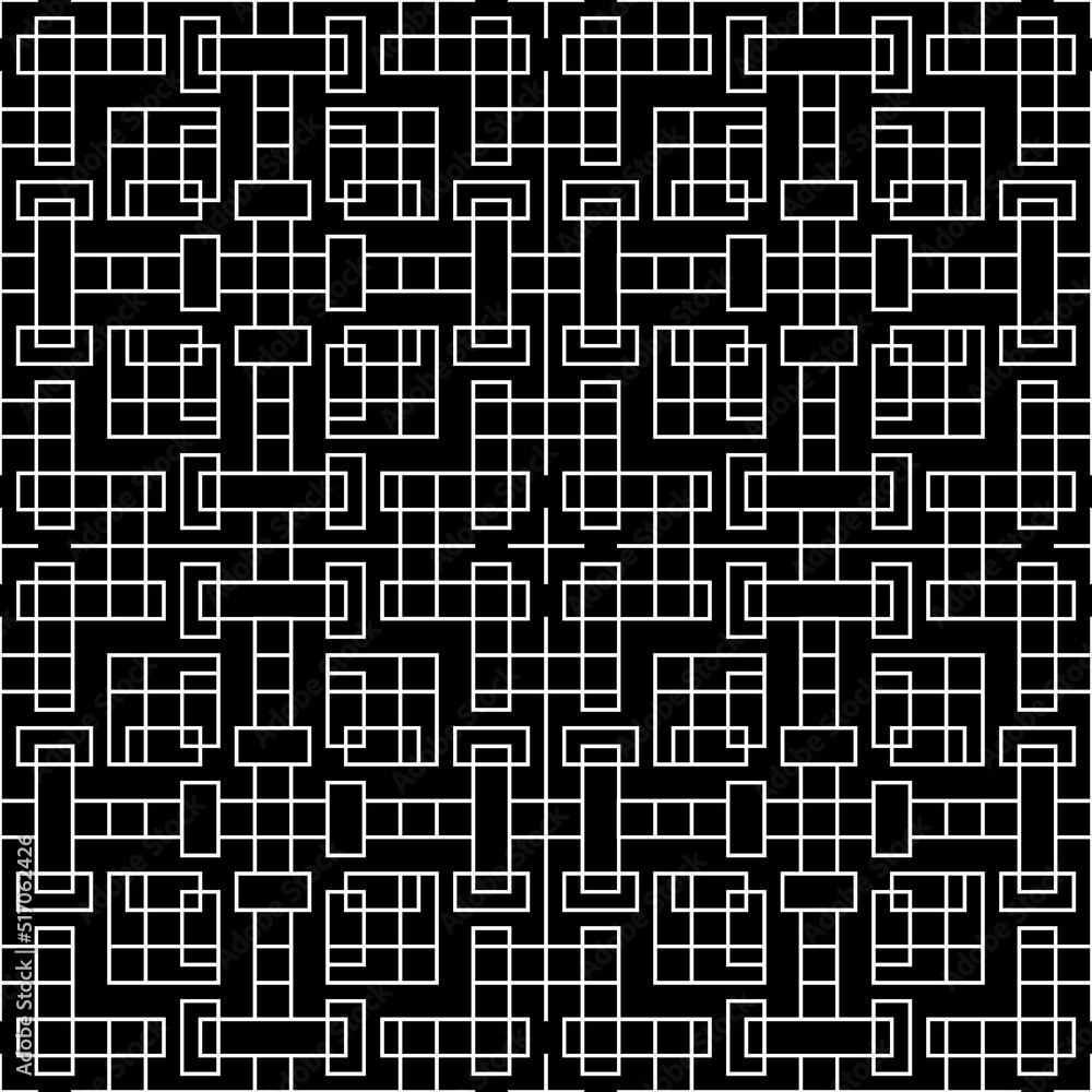 Geometrical ornament. Seamless pattern. Abstract backdrop. Figures background. Geometric wallpaper. Ethnic motif. Mosaic ornate. Digital paper. Textile print. Web design. Vector work.