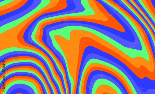 Abstract psychedelic trippy background in bright acidic neon colors. The 70s retro lava style.