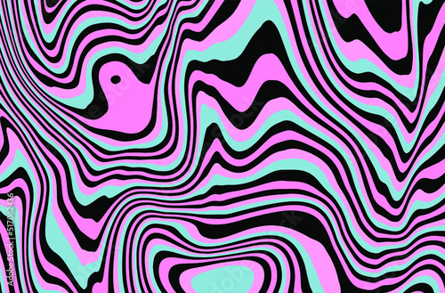 Abstract psychedelic trippy background in bright acidic neon colors. The 70s retro lava style.