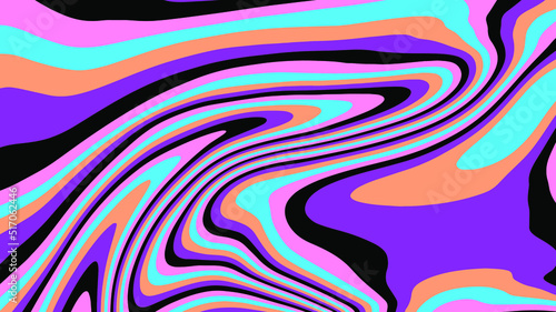 Abstract psychedelic trippy background in bright acidic neon colors. The 70s retro lava style.