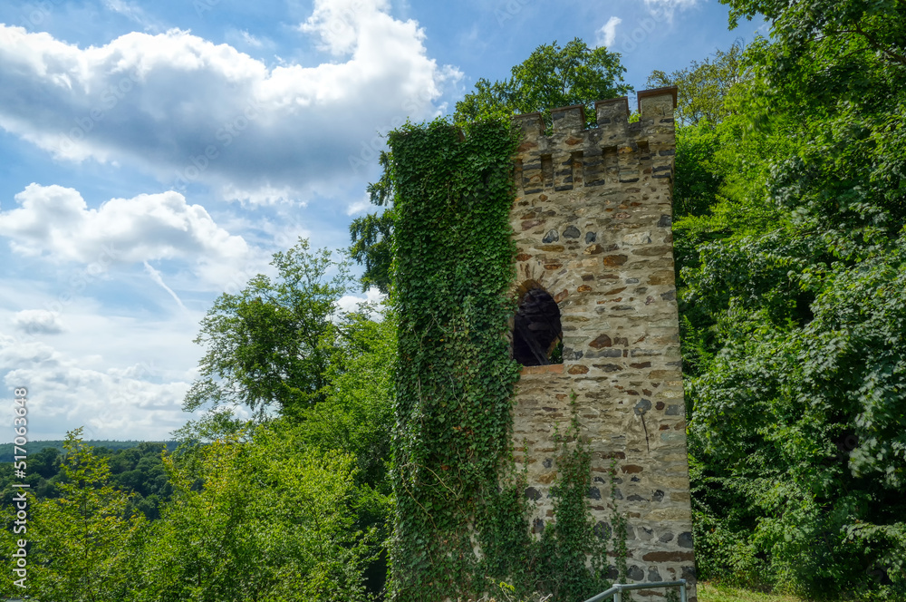 Fototapeta premium Historischer Kranenturm bei Weilburg 