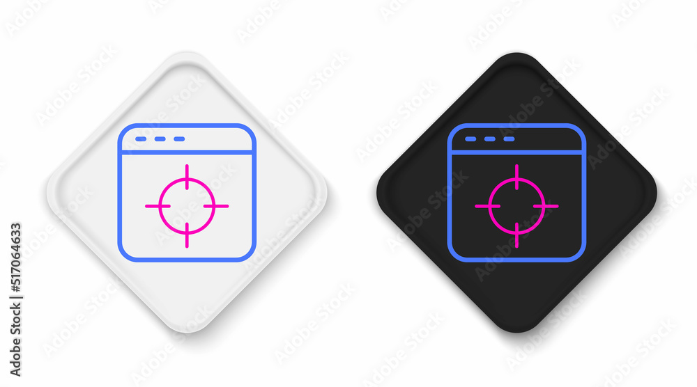 Line Target financial goal concept icon isolated on white background. Symbolic goals achievement, success. Colorful outline concept. Vector Line Target financial goal concept icon isolated on white background. Symbolic goals achievement, success. Colorful outline concept. Vector