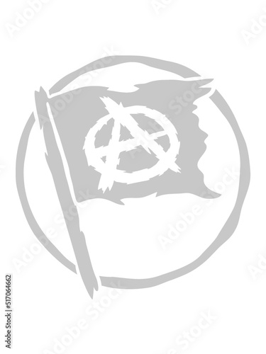 Symbol Anarchie Logo Flagge 