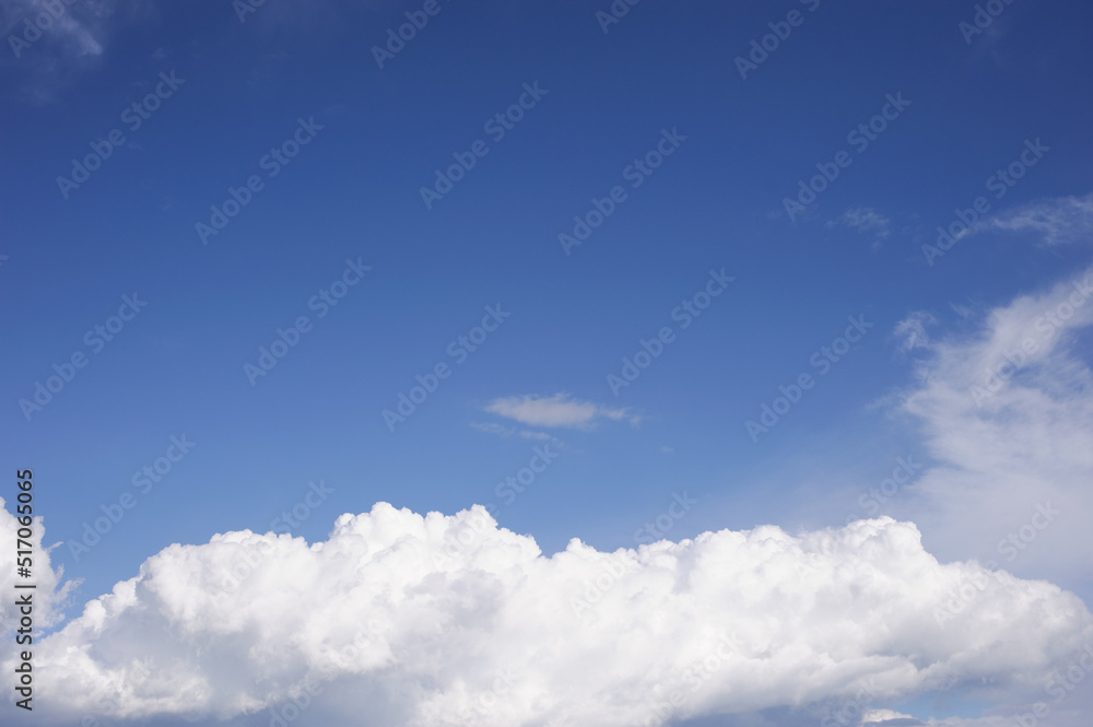 Natural background of blue sky with white cumulus clouds Natural background of blue sky with white cumulus clouds