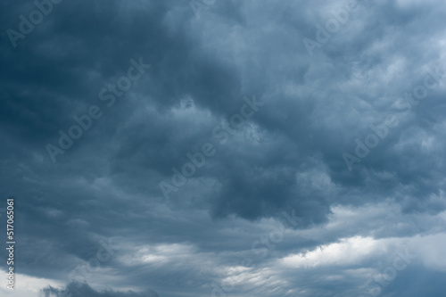 Dark rainy clouds on sky, natural background 